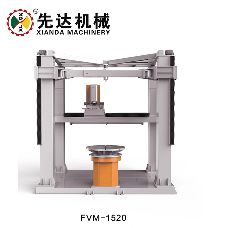 Máquina de grabado de piedra CNC vertical de 4 ejes para estatuas y columnas 3D